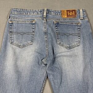 Vintage Juniors Womens 11 LEI Flare Flared Boot 30/32 Stretch Jean WHISKERING